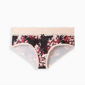 Wide Lace Trim Cheeky Panty - Cotton Floral by my